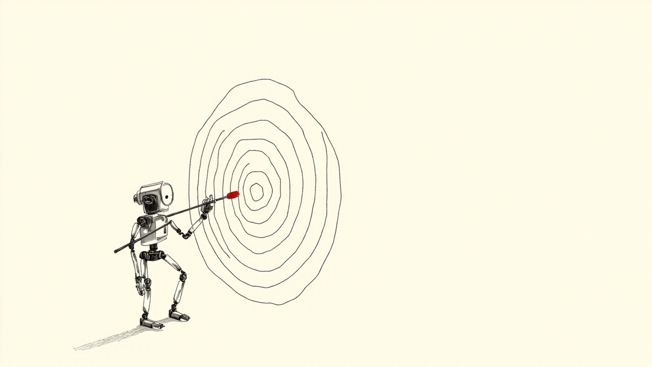 Alvo com mão robótica e lápis de designer desenhando novos anéis juntos, metáfora da aposta da Target em IA e UX