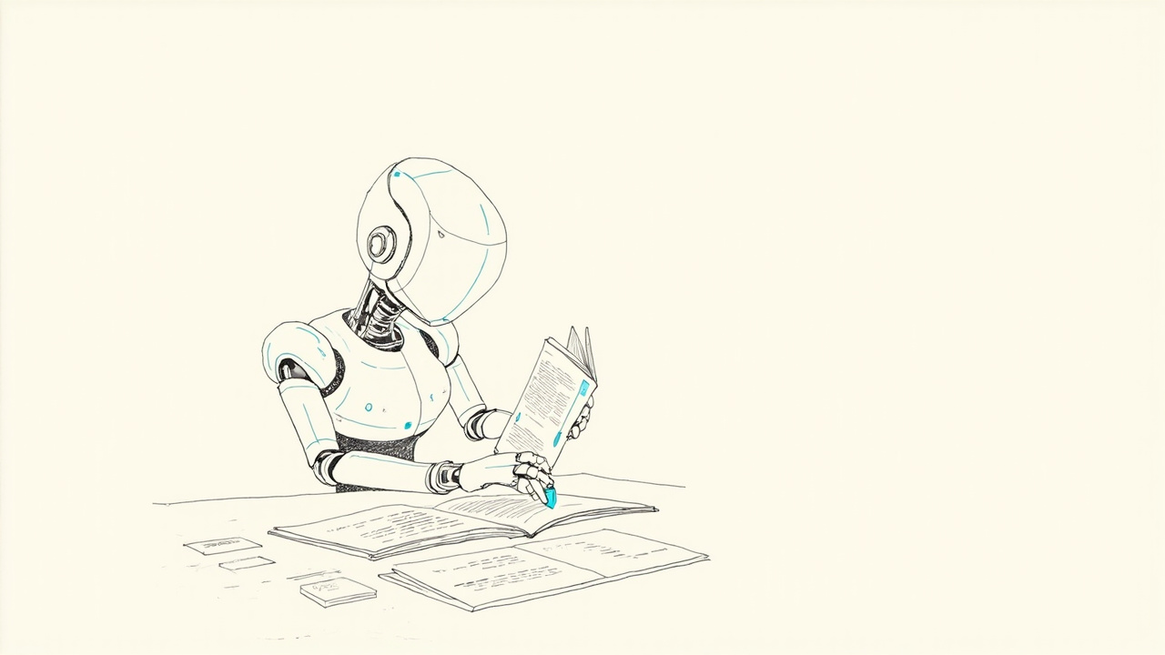 Robô programador consulta manual do projeto antes de inserir componente testado no código