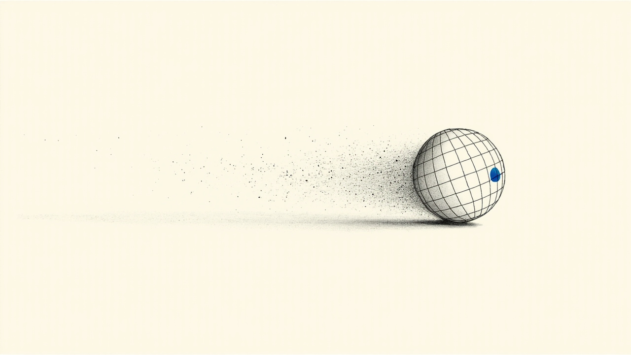 Fotografia plana se desdobrando em globo 3D em wireframe, modelo de mundo Atlas da World Labs para inteligência espacial