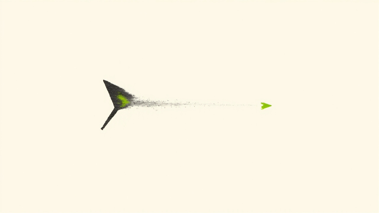 Seta rompe o fundo de um funil gigante apontando para cima, marketing de afiliados além do last click