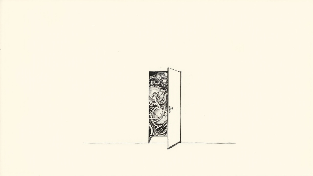Porta entreaberta revela engrenagens brilhantes atrás de painel polido, o compilador não documentado do Apple Neural Engine