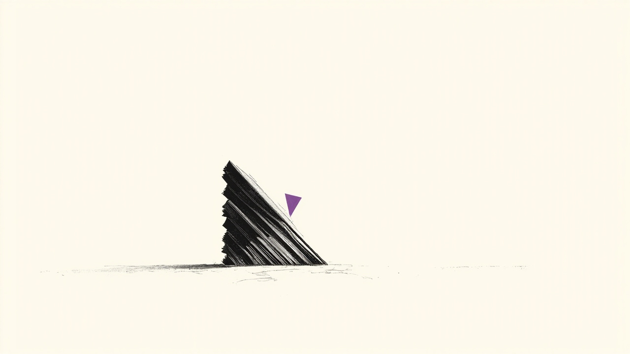 Amostras de tinta empilhadas virando torre instável, desafio de escalar design tokens com governança clara