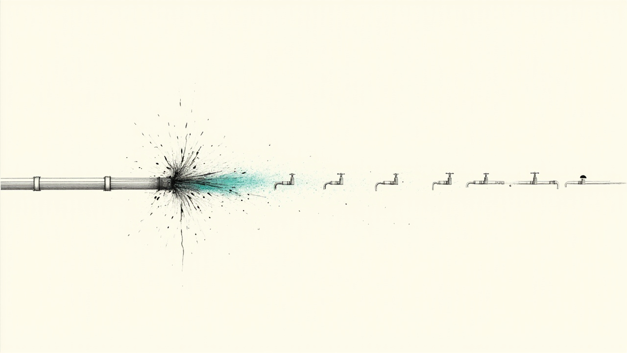 Tubulação transbordando com múltiplas torneiras abertas, agentes de código pressionam CI da Anthropic em 25 vezes