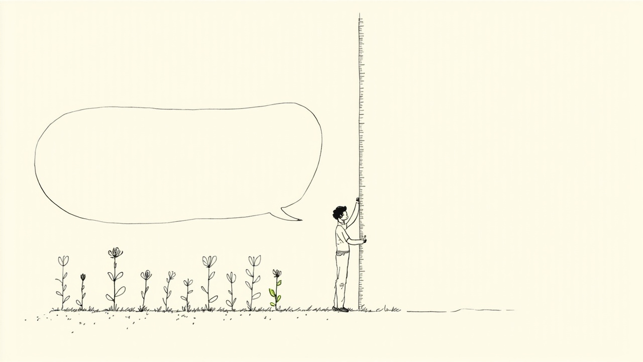 Jardineiro mede plantas com régua e a maior tem forma de balão de fala, crescimento de seguidores no LinkedIn