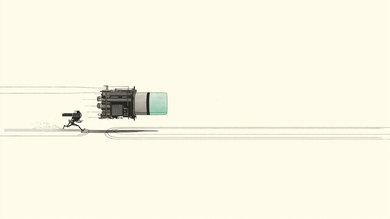Robô pequeno ultrapassa motor de banco de dados gigante em pista, modelo de IA gerando planos de query mais rápidos