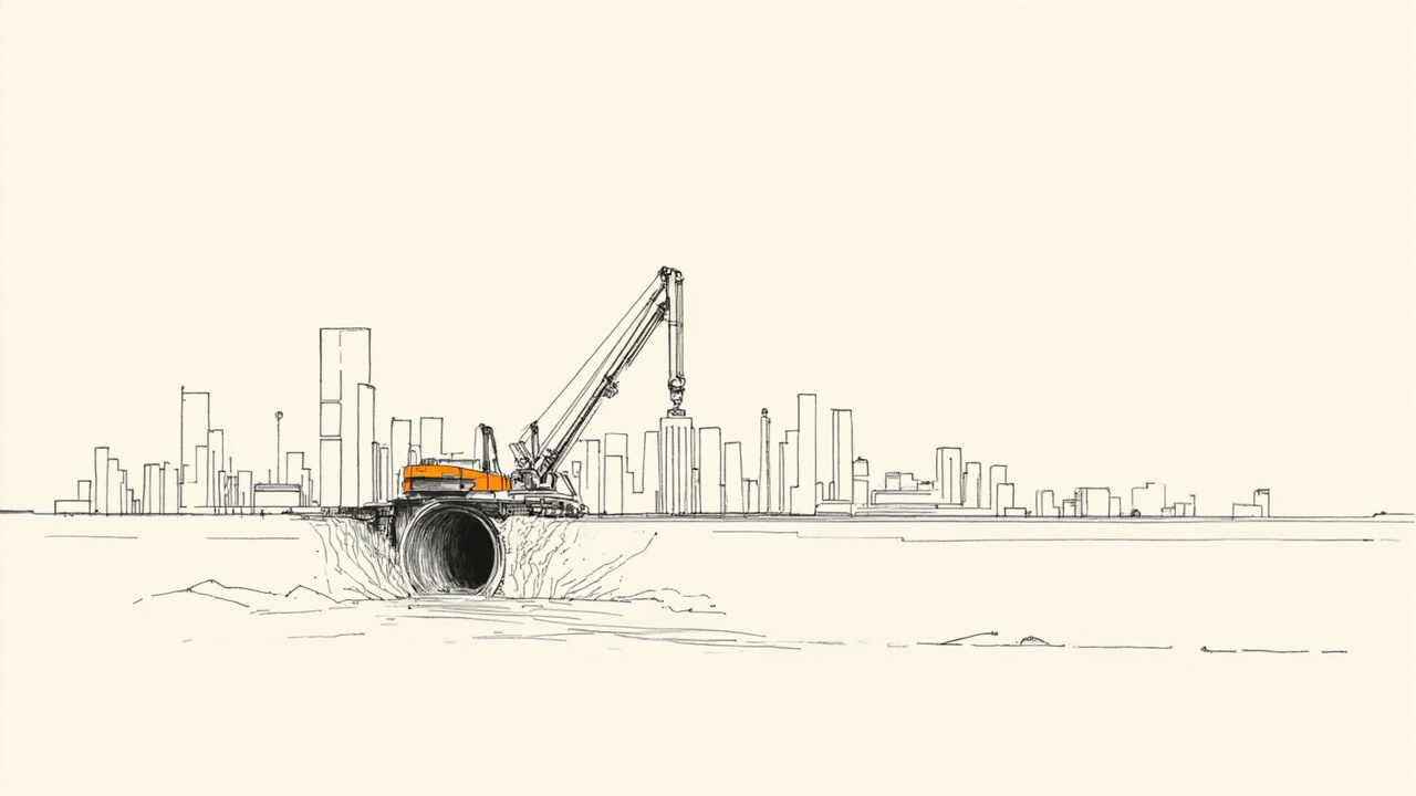 Broca gigante perfura túnel ligando os horizontes de Austin e San Antonio, projeto da Boring Co. no Texas