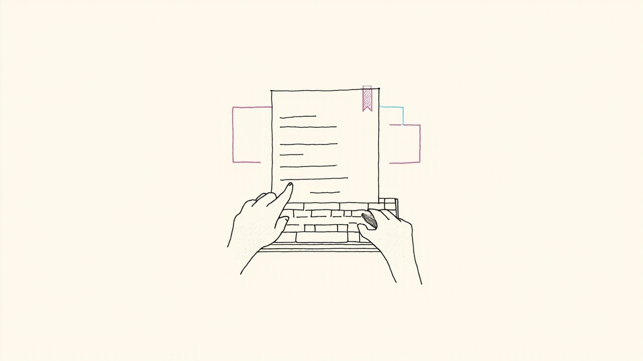 Teclado se fundindo a caderno de feedback de clientes, metáfora da virada ao papel de engenheiro de produto
