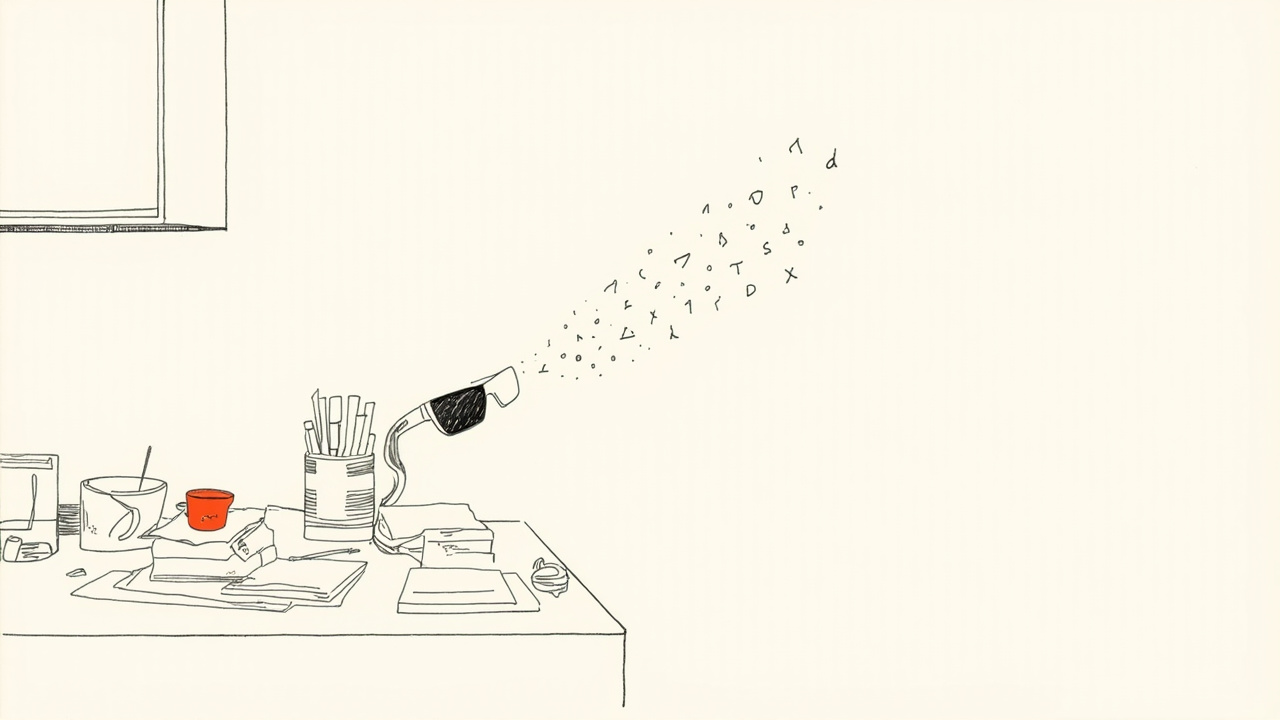 Óculos inteligentes projetando lista de tarefas sobre uma bancada, assistente Muse nos óculos da Meta