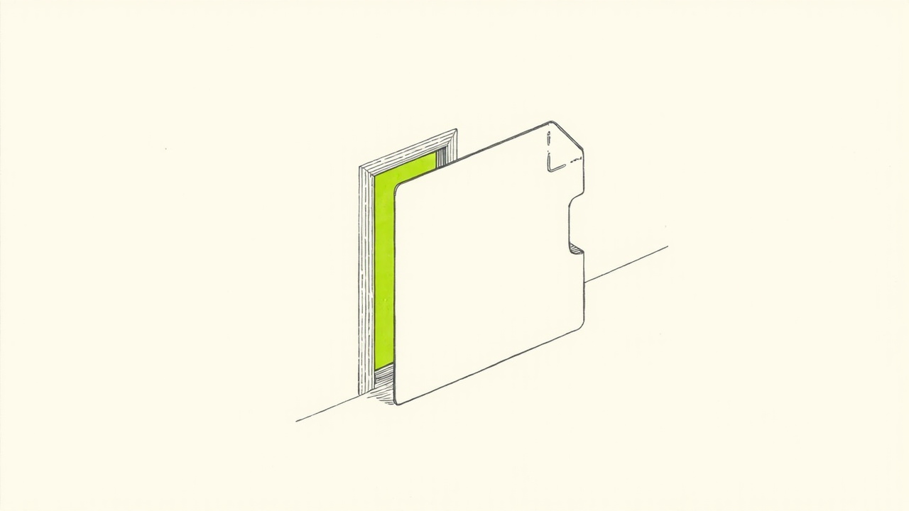 Chip gigante de celular abrindo como porta para estúdio de design, parceria Canva e Jio para distribuir o Canva Pro