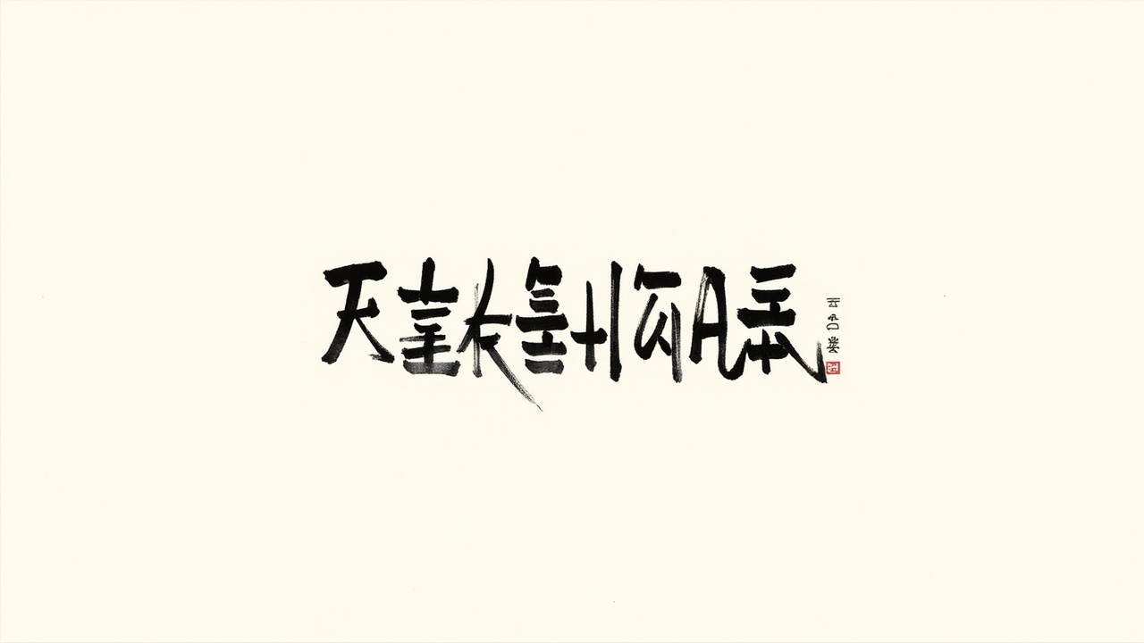 Pincel de caligrafia desenhando letras slab serif sobre papel de arroz, fonte PP Kyoto unindo tipografia ocidental e japonesa