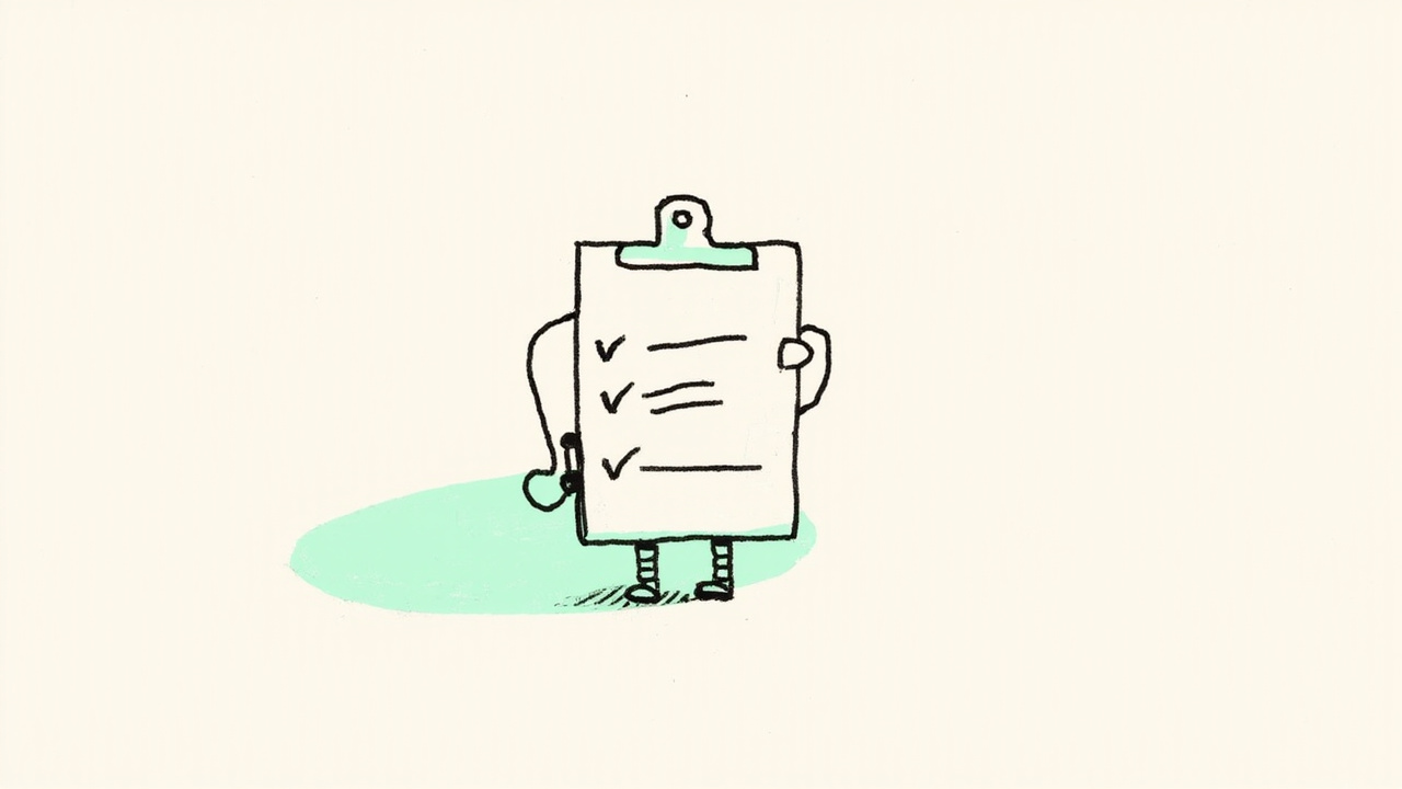 Robô inspetor carimbando checklist diante de celular e janela de navegador, framework e2e com testes guiados por linguagem natural