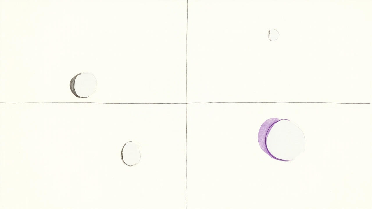 Quadro branco em quatro quadrantes com lupa sobre cada seção, mapas de empatia organizando o que se sabe sobre usuários