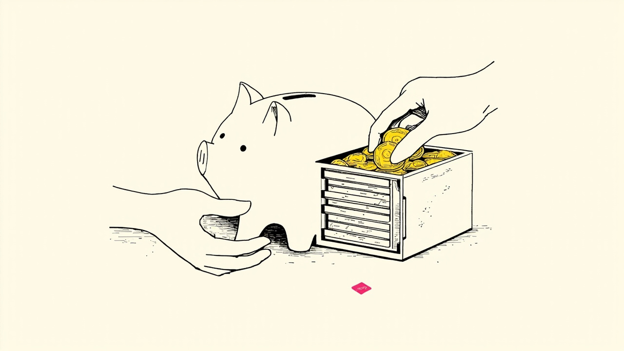 Cofre em forma de rack de servidores recebendo moedas, metáfora da captação bilionária da DeepSeek com Tencent e CATL