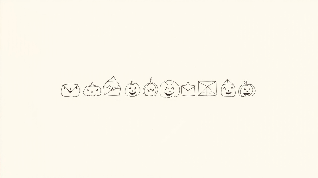 Envelopes de e-mail com abóboras esculpidas diferentes, metáfora de campanhas de Halloween de marcas conhecidas